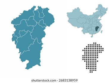 Definir mapas da província de Jiangxi