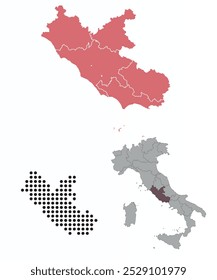 Set maps of Lazio province