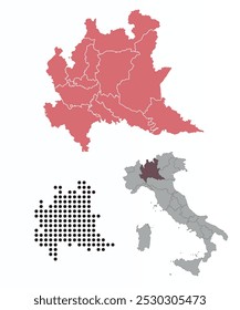 Set maps of Lombardy province