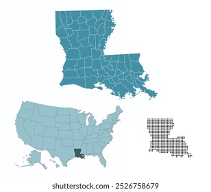 Establecer mapas del estado de Luisiana