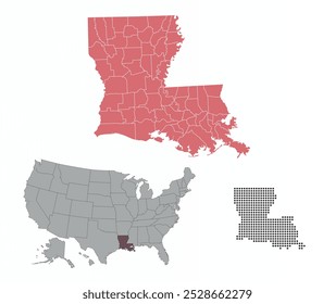 Landkarte von Louisiana
