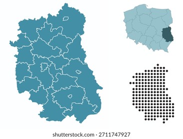 Establecer mapas del voivodato de Lublin