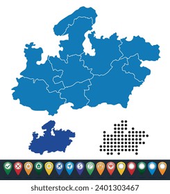Mapas del estado de Madhya Pradesh