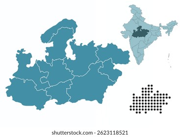 Definir mapas do estado de Madhya Pradesh