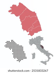 Set maps of Marche province