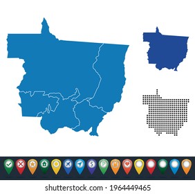 Set maps of Mato Grosso state