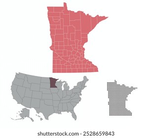 Set maps of Minnesota state