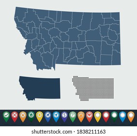 Set maps of Montana state