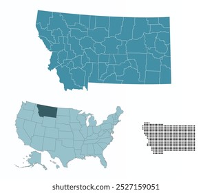 Set maps of Montana state