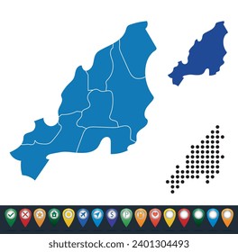 Establecer mapas del estado de Nagaland