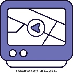 Set of Maps and navigation flat outline Icons. Simple line art style icon pack. Vector illustration