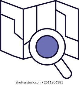 Set of Maps and navigation flat outline Icons. Simple line art style icon pack. Vector illustration