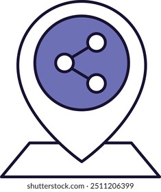 Conjunto de Mapas e ícones de contorno plano de navegação. Pacote de ícones de estilo de arte de linha simples. Ilustração vetorial