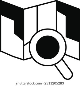 Conjunto de Mapas e Ícones de Navegação Pacote de ícones de estilo de arte de linha simples. Ilustração vetorial