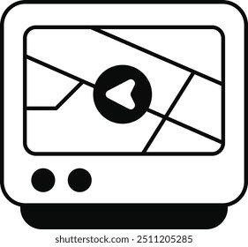 Set of Maps and Navigation Icons. Simple line art style icon pack. Vector illustration