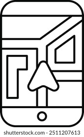 Conjunto de Mapas e Ícones de Estrutura de Tópicos de Navegação. Pacote de ícones de estilo de arte de linha simples. Ilustração vetorial