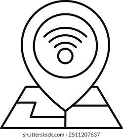 Set of Maps and Navigation outline Icons. Simple line art style icon pack. Vector illustration