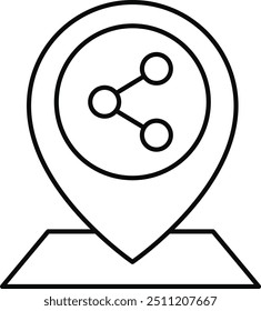 Set of Maps and Navigation outline Icons. Simple line art style icon pack. Vector illustration