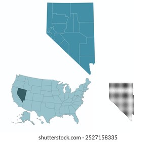 Set maps of Nevada state