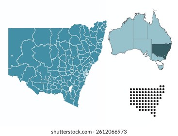 Set maps of New South Wales state