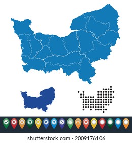 Set maps of Normandy state