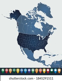Set maps of North America