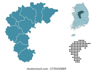 Set maps of North Chungcheong Province