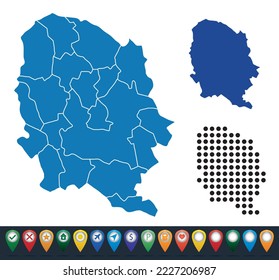 Set maps of North Savo province