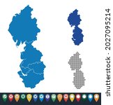 Set maps of North West England regions