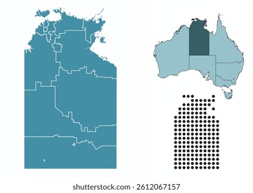 Set maps of Northern Territory state