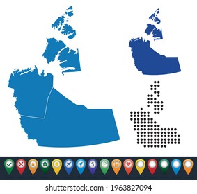 Set maps of Northwest Territories state