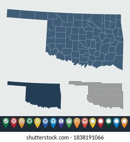 Set maps of Oklahoma state