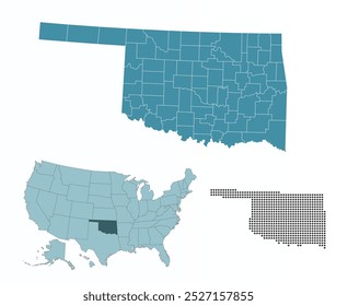 Definir mapas do estado de Oklahoma