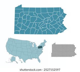 Set maps of Pennsylvania state