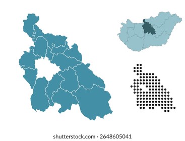Set maps of Pest County