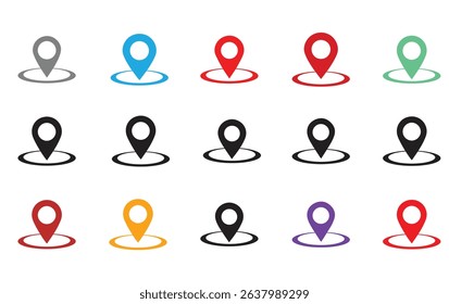 SET Maps pin. Location pin. Pin icon vector. Location map icon