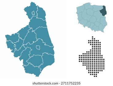 Karten von Podlaskie Woiwodschaft