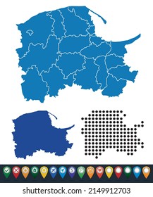 Mapas de la voivodía de Pomerania