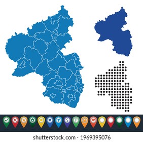 Set maps of Rheinaland-Pfalz state