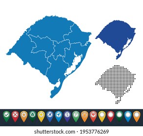 Set maps of Rio Grande do Sul state