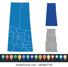 Set maps of Saskatchewan state