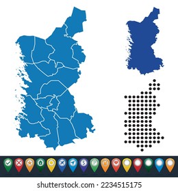 Set maps of Satakunta province