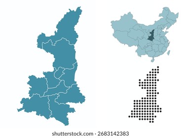 Definir mapas da província de Shaanxi