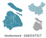 Set maps of Shanghai province