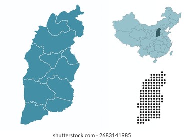 Set maps of Shanxi province