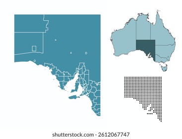 Set maps of South Australia state