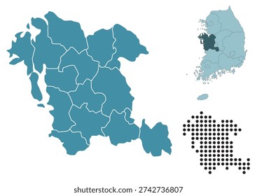 Set maps of South Chungcheong Province