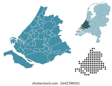 Definir mapas da província de Holanda do Sul