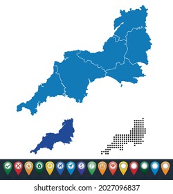 Set maps of South West England