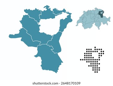 Mapa do cantão de St. Gallen